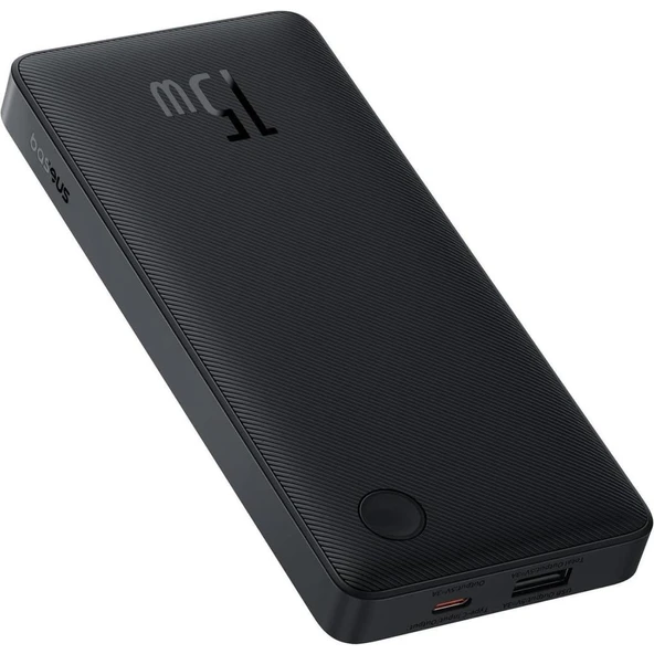 Basues Airpow Lite Power 10.000mAh 15W Taşınabilir Şarj Cihazı - Siyah ürün görseli