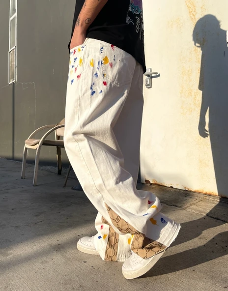 Ultra Premium UN Design Splash Baggy Kot Pantolon - 3