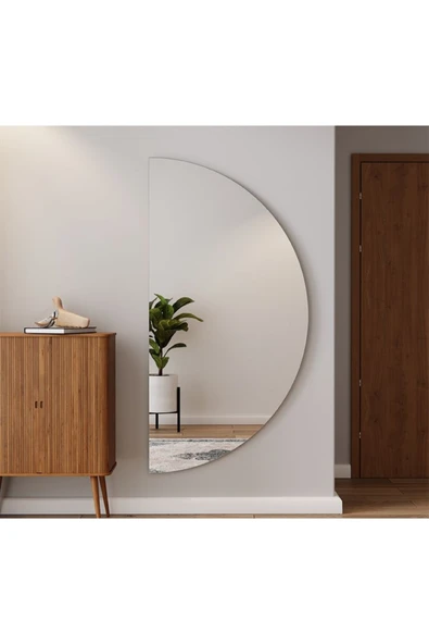 CG HOME Dekoratif D Model Duvar Aynası - Yatay & Dikey Kullanım - Yarımay Ayna - Şık Tasarım - Tam Boy Ayna ürün görseli