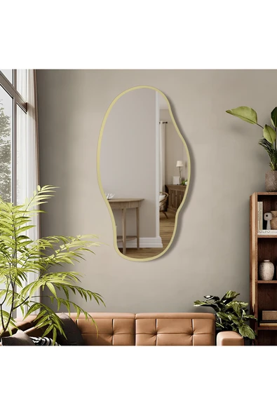 CG HOME Asimetrik Ayna, Konsol Aynası, Dresuar Aynası, Tuvalet Aynası, Boy Aynası 120x65 CM - Resim 2