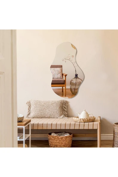 CG HOME Dalga Ayna, Asimetrik Ayna, Duvar Aynası, Konsol Aynası, Lavabo Aynası, Pinterest Ayna, Holl Aynası - Resim 3