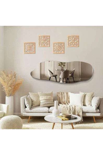 CG HOME Meli Boy Aynası, Asimetrik Ayna, Boy Aynası, Asimetrik Boyayna, Duvar Aynası - Resim 6