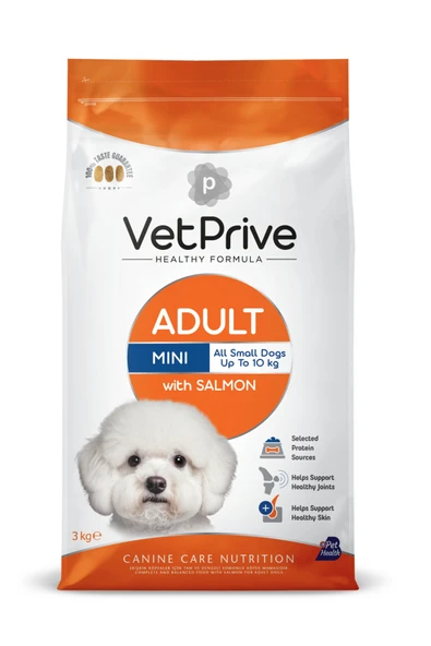 Vet Prive Mini Adult Somonlu Köpek Maması 3 kg ürün görseli 1