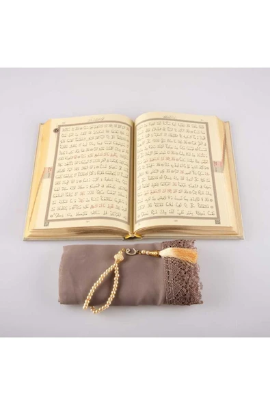 Şal + Tesbih + Kuran Hediye Seti (hafız Boy, Vizon) - Resim 3