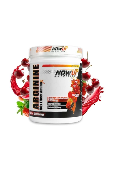 NOWUP NUTRITION Arginine Nox 360 gr | Vişne & Çilek Aromalı | Performans Ve Dayanıklılık Desteği ürün görseli