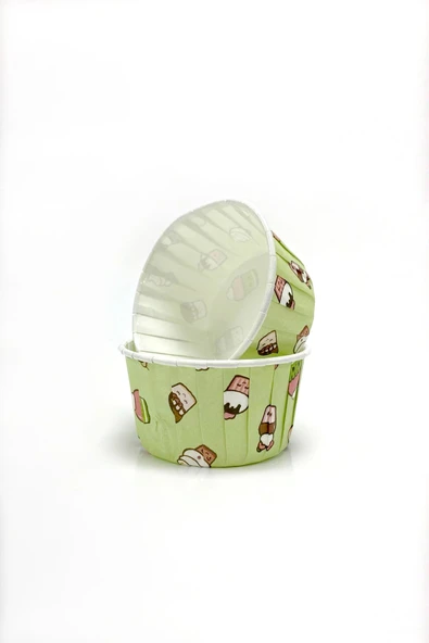 Kafem Muffin Kek Kapsülü Mint Dondurma Desenli 50li - K21 ürün görseli