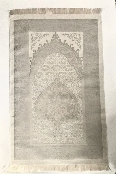 Orta Boy( 16x24 Cm)termo Deri Kuran-ı Kerim Gri,seccade,inci Tesbih Set - Resim 5