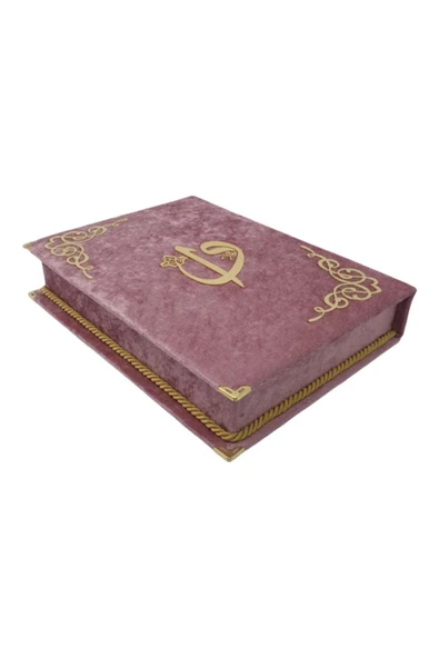 Kelime Mealli Kuranı Kerim Özel Kadife Kutulu Gülkurusu - Resim 2