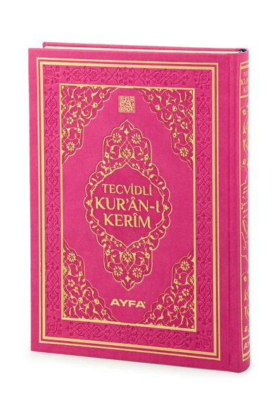 Tecvidli Kuranı Kerim - Termo Deri - Orta Boy - Pembe Renkli - Ayfa Yayınevi - Bilgisayar Hatlı - Resim 3