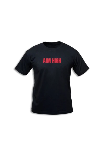 NOWUP NUTRITION Aim High - Siyah Erkek Sporcu Tshirti L ürün görseli 1
