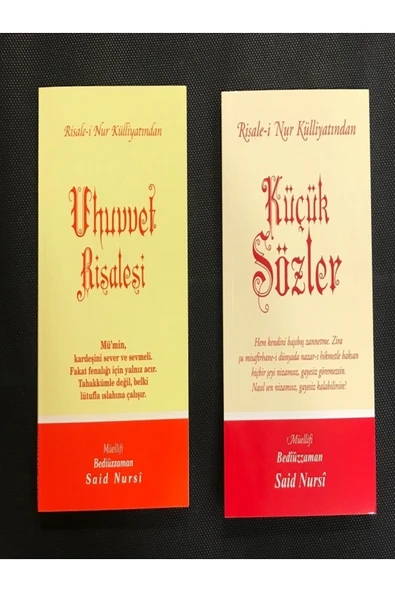 Karton Kapak Küçük Sözler + Uhuvvet Risalesi - ürün görseli