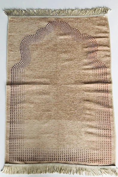 Bordo Termo Deri Kuran-ı Kerim ,az Desenli Şönil Seccade, Inci Tesbih Set - Resim 5