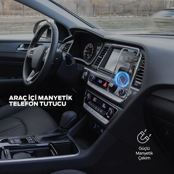 Polosmart PBS141 Manyetik Telefon Tutucu 360 Derece Hareketli Çift Sabitleyicili Siyah - 3