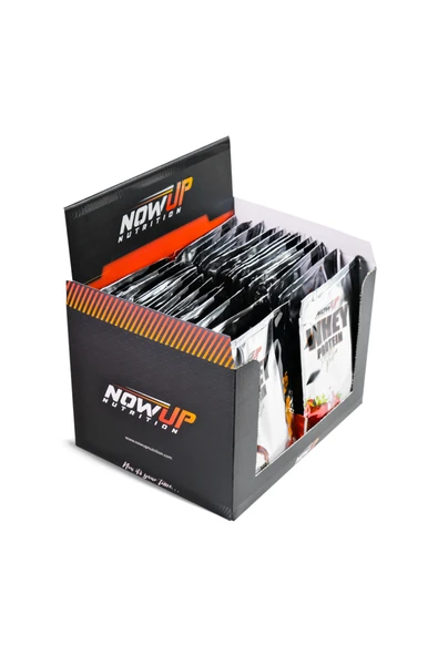 NOWUP NUTRITION Nowup Whey Protein Saşe 30x36 gr – Tek Kullanımlık – Çilek & Çikolata Aromalı – 25g Protein - Resim 2