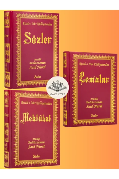 Risalei Nur Külliyatı En Çok Okunan 3 Kitap Sözler - Lemalar - Mektubat Set ( Büyük Boy ) - Resim 3
