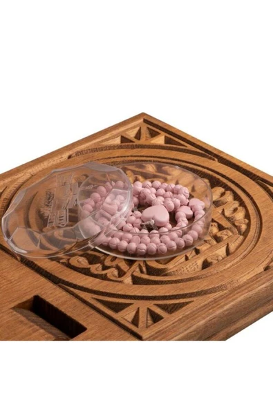 1 Adet Gül Kokulu Namaz Tesbihi - Mevlit Tesbihi Hediyelik Tesbih Pembe Tesbih Hediye Çeyiz Gelin - Resim 2