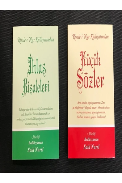 Karton Kapak Küçük Sözler + Ihlas Risalesi - ürün görseli