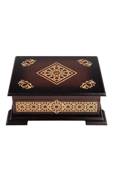 Allah Lafızlı Ahşap Kutulu Çanta Boy Kuranı Kerim (28 X 23 Cm Ebadında) ürün görseli