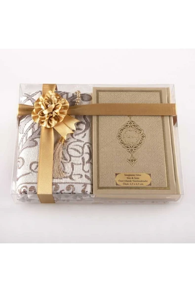 Seccade + Tesbih + Kuran Hediye Seti (hafız Boy, Vizon) ürün görseli