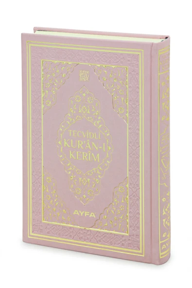 Tecvidli Kuranı Kerim - Termo Deri - Orta Boy - Açık Pembe - Ayfa Yayınevi - Bilgisayar Hatlı ürün görseli