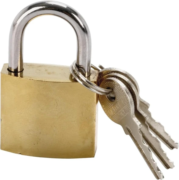 Emka 32mm Gold Asma Kilit Çelik 3 Anahtarlı ürün görseli