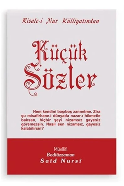 Küçük Sözler, Risalei Nur Külliyatından (Cep Boy-Kod:521) ürün görseli