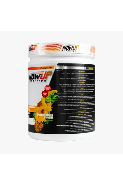 NOWUP NUTRITION Creatine Power Effect | Kas Büyümesi Ve Güç Artışı | 360 gr | Tropikal Meyve Aromalı - Resim 4