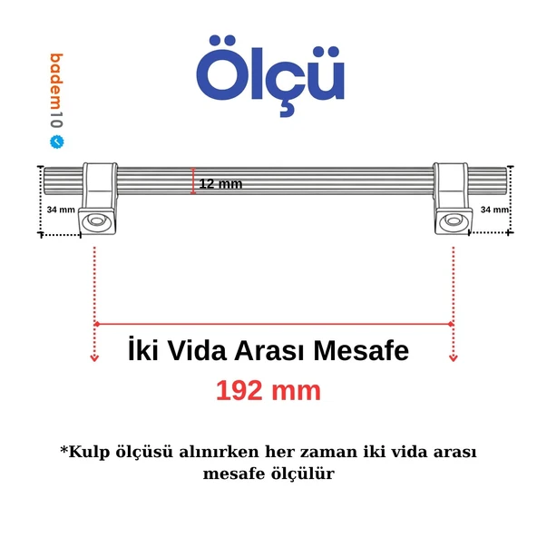 Hisar 192 mm Soft Antik Metal Çizgili Kulp Kulpu Dayanıklı Kulpları Mobilya Çekmece Dolap Kapak - Resim 2