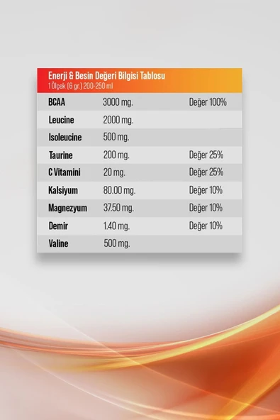 NOWUP NUTRITION Bcaa 4:1:1 Muscle Effect Amino Asit / Turunç Meyveleri Aromalı – 360 Gr. / 60 Servis - Resim 5