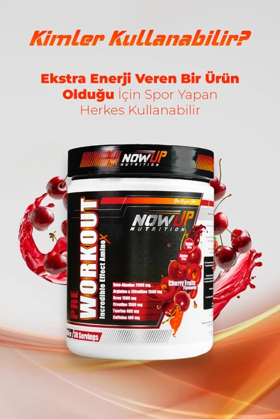 NOWUP NUTRITION – Soluksuz Paketi | Pre-Workout + Post-Workout + Shaker - Resim 4