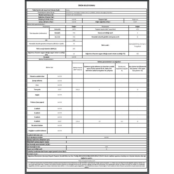 Beko 670475 EB No Frost Buzdolabı - Resim 5