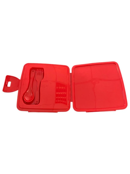 Beslenme Kutusu 4 Bölmeli Cars Kırmızı Renk Erkek Figürlü 1 Adet Yemek Saklama Kabı Beslenme Çantası - 2