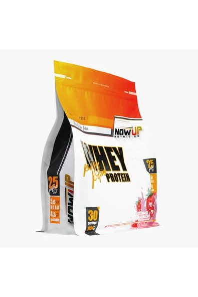 NOWUP NUTRITION %100 Whey Protein Tozu 1050 gr | Çilek Aromalı | Kas Gelişimi | 25g Protein - Resim 3