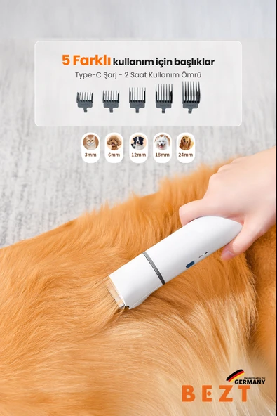 Bezt Pro Groom Evcil Hayvan Kedi Köpek Bakım Seti - Resim 8