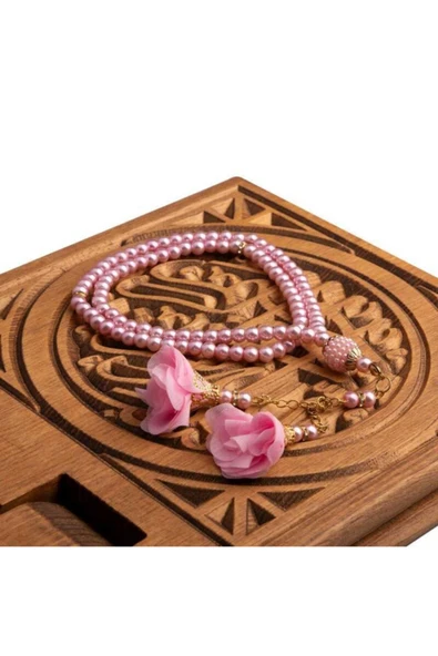 Pembe Gül Püsküllü Tesbih ürün görseli