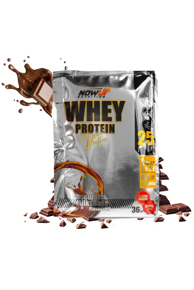 NOWUP NUTRITION Nowup Whey Protein Saşe 30x36 gr – Tek Kullanımlık – Çilek & Çikolata Aromalı – 25g Protein - Resim 3