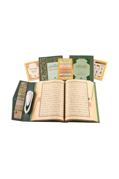 Kuran Okuyan Kalem Seti (Yeşil, Cami Boy, Karton Kutulu) ürün görseli