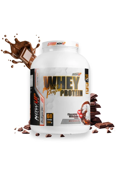 NOWUP NUTRITION %100 Whey Protein Tozu 2160 gr | Çikolata Aromalı | 60 Servis | 25g Protein ürün görseli 1