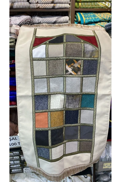 NAMAZ SECCADESİ (El yapımı kırk yamalı Kumaş Seccade) ürün görseli