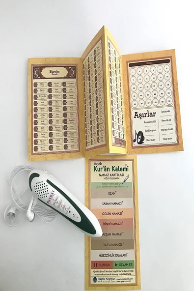 Kuran Okuyan Kalem Seti (yeşil, Orta Boy, Karton Kutulu) - Resim 4