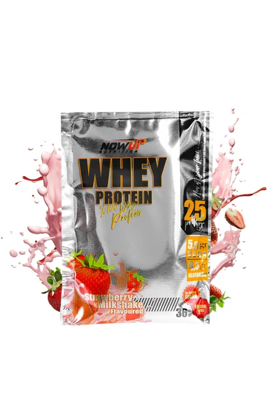 NOWUP NUTRITION Nowup Whey Protein Saşe 30x36 gr – Tek Kullanımlık – Çilek & Çikolata Aromalı – 25g Protein - Resim 4