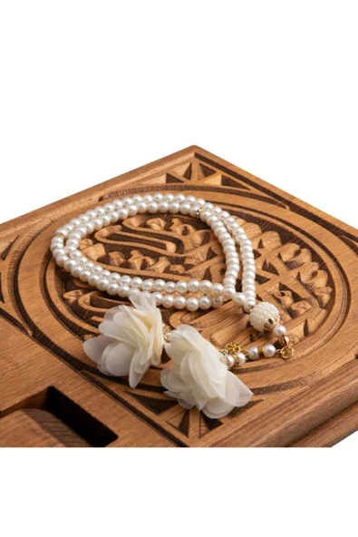 Gül Püsküllü Tesbih Krem (99LU - 6MM)8 ürün görseli