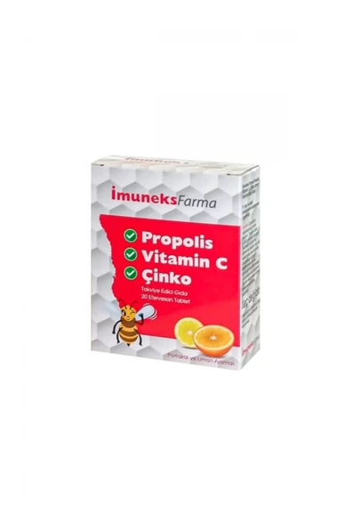 Imuneks Propolis Vitamin C Çinko 20 TABLET