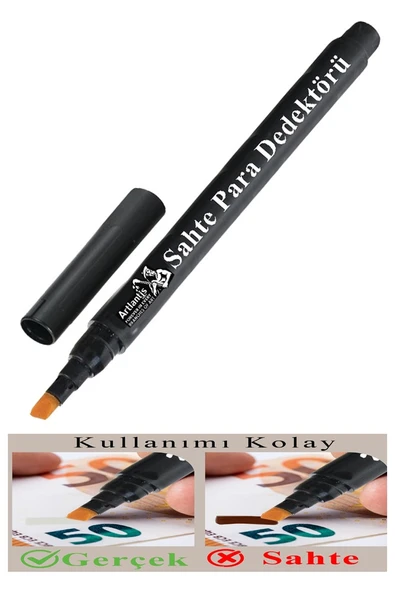 Sahte Para Kalemi 1 Adet Para Kontrol Kalemi Sahte Gerçek Para Tespit Ayırt Etme Lira Dolar Euro