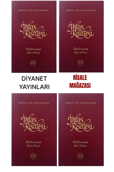İhlas Risalesi 4 Adet - Risale-i Nur Diyanet Yayınları Bediüzzaman Said Nursi Risalei Nur ürün görseli