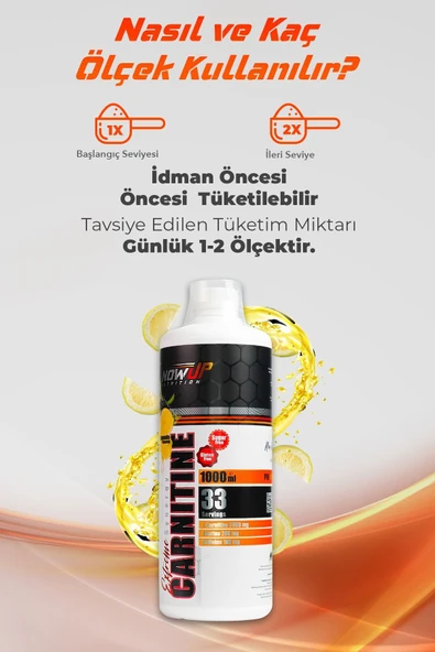 NOWUP NUTRITION Extreme Synergy L-carnitine 1000 ml | Limon Aromalı | Enerji - Resim 5