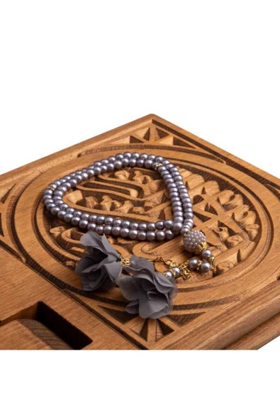 Gül Püsküllü Tesbih Gümüş (99lu - 6mm) ürün görseli