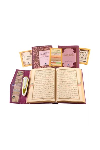 Kuran Okuyan Kalem Seti Kalem Kuran Orta Boy Pembe ürün görseli