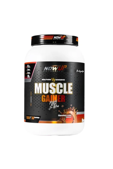 NOWUP NUTRITION Muscle Gainer 1680 gr | Çikolata & Latte Aromalı | 50gr Karbonhidrat 25gr Protein - Resim 2