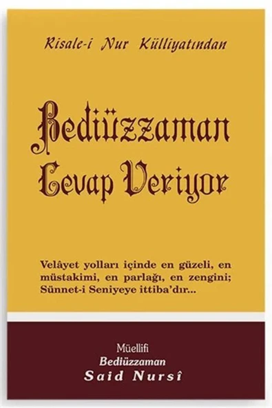 Bediüzzaman Cevap Veriyor, Risalei Nur Külliyatından (Orta Boy-Kod:403) ürün görseli